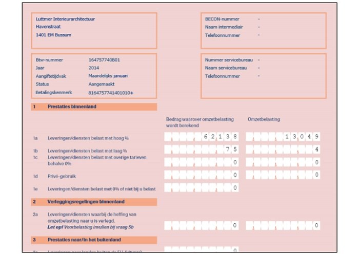 Btw-aangifte - overzicht