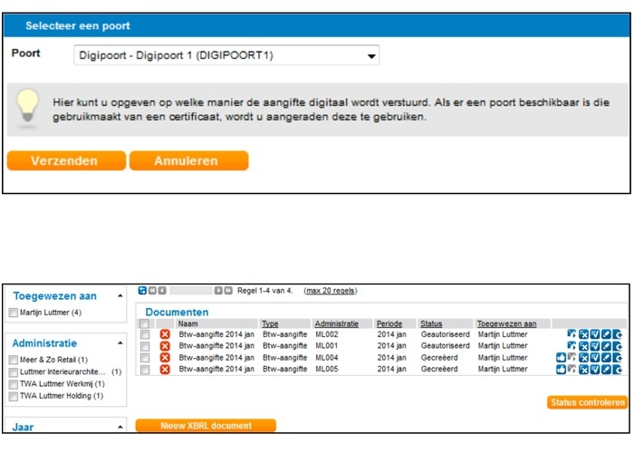 Btw-aangifte verwerken en versturen